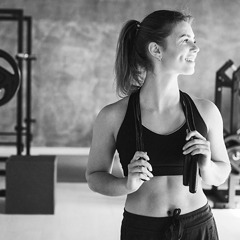Cliente soddisfatta dopo un allenamento